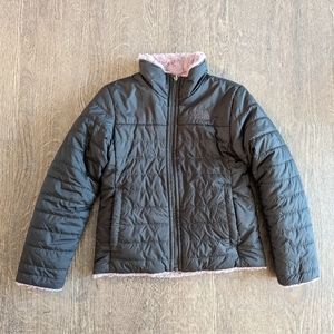 North Face girls Mossbud swirl reversible jacket